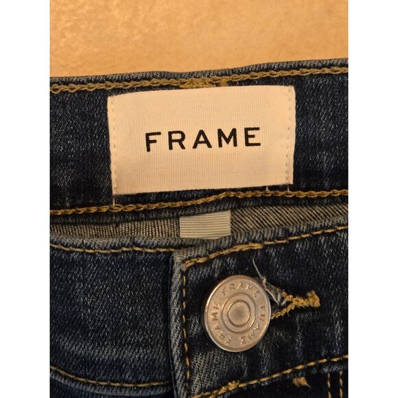 Frame Le Garcon Straight Leg Stretch Jeans, Lupine Grind, Size 26 - Picture 3 of 9